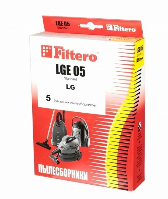 Пылесборники FILTERO LGE 05 Standard, двухслойные, 5 шт., для пылесосов LG - фото №3