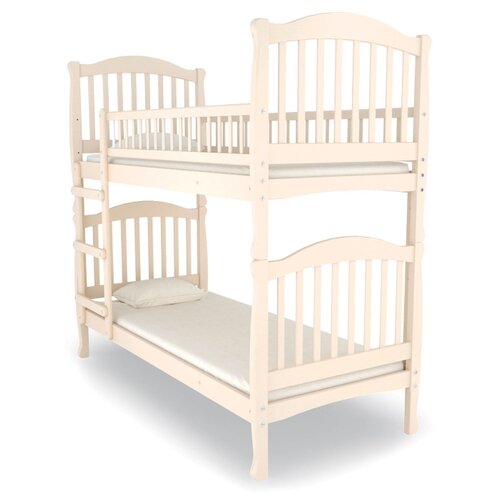 фото Двухъярусная кровать детская nuovita altezza due, размер (дхш): 198х93 см, спальное место (дхш): 190х80 см, каркас: массив дерева, цвет: avorio