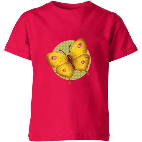 Футболка Us Basic, размер 14, розовый бубен желтая бабочка