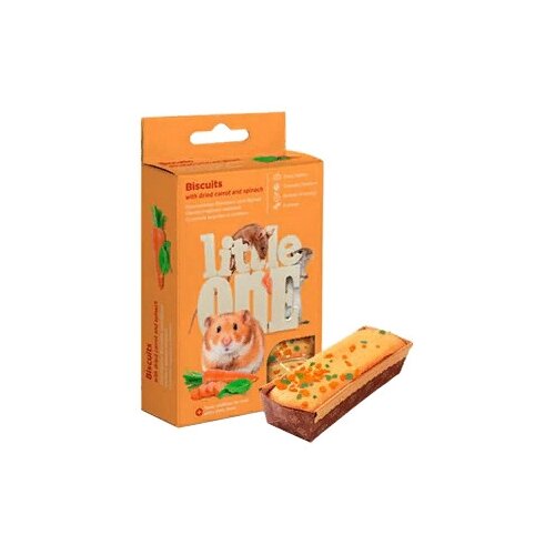 Лакомство для Little One Biscuits with dried carrot and spinach, 35 г, 5 шт. в уп. корм для грызунов padovan biscuit carrot бисквиты с морковью 30г