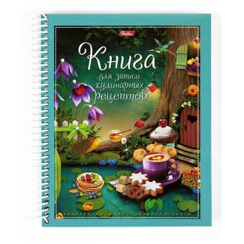 Книга для записи кулинарных рецептов с тв. обл. А5 80л 5 цв. разделит. на пласт. спирали -Кулинарная фантазия-