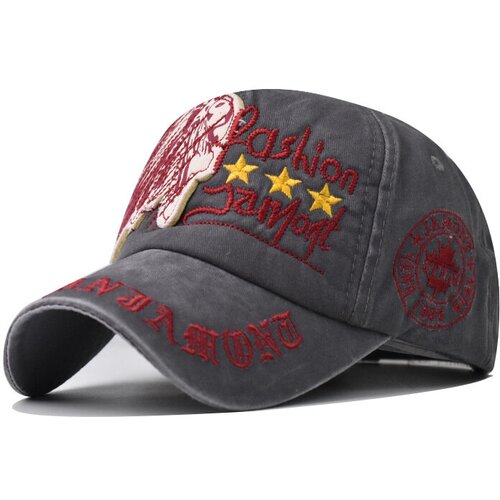 Бейсболка  Fashion, размер 55-61, серый