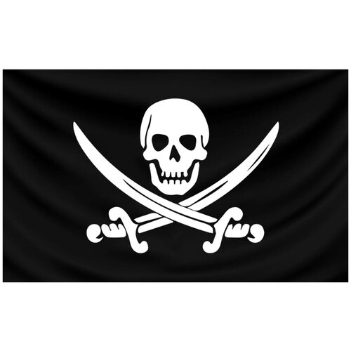 пиратский флаг калико джека 90х135 см Пиратский флаг Калико Джека 90х135 см