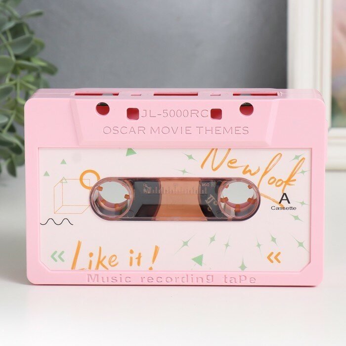 Сувенир музыкальный механический "Аудиокассета. Розовый стиль" 17х11х5 см 9412752