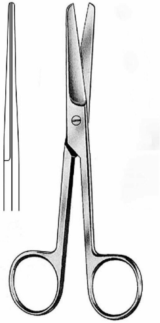 Специальный инструмент / Ножницы тупоконечные 100 мм (нержавеющая сталь) Sammar П-13-440-1