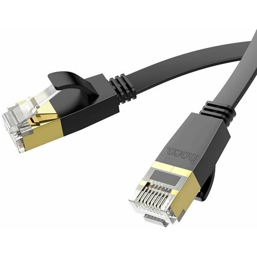 8 ядерный сетевой кабель cat 8 ethernet кабель 6 футов высокоскоростной коммутационный шнур rj45 водонепроницаемый lan провод для маршрутизатора Кабель для интернета Hoco US07 Gigabit Ethernet, плоский, чистая медь, категория 6, 10м