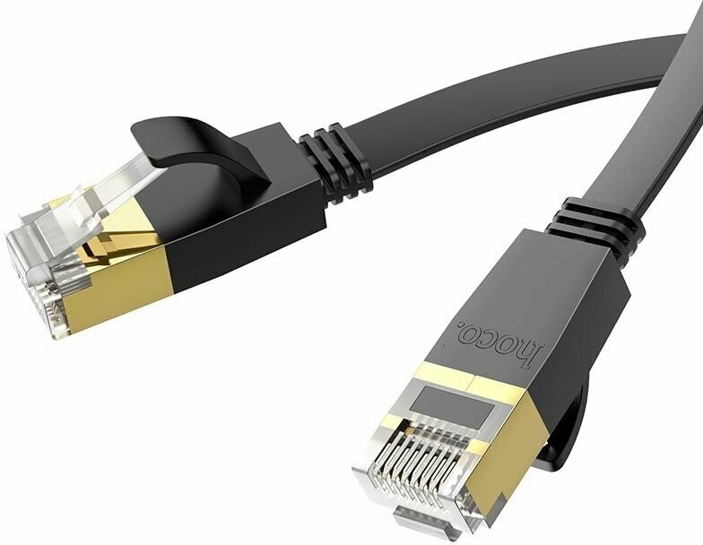 Кабель для интернета Hoco US07 Gigabit Ethernet, плоский, чистая медь, категория 6, 20м