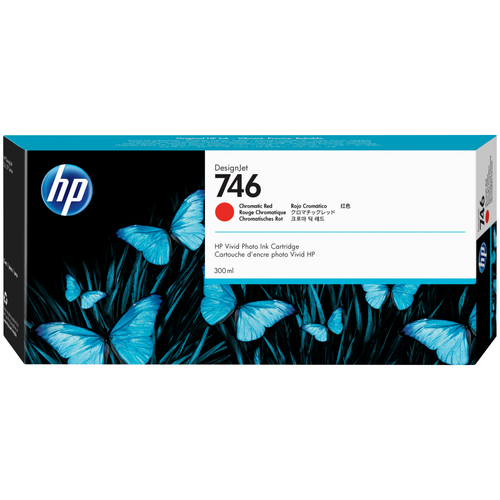 Картридж HP P2V81A, 300 стр, красный hp 730 300 ml photo black ink crtg