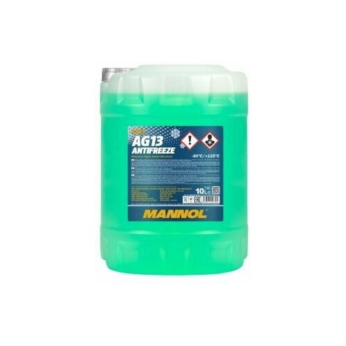 Антифриз зеленый AG13 (-40*C) (10л) MANNOL MEG (Hybrid additives)