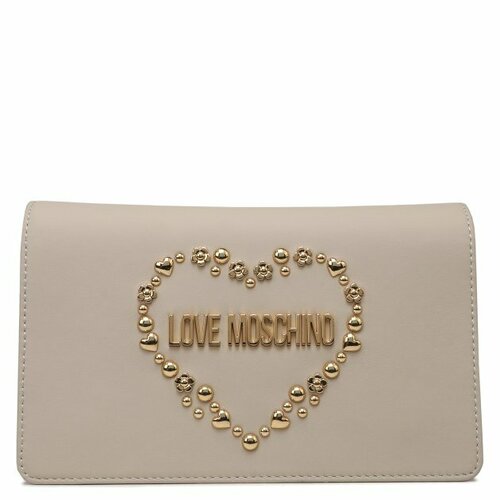 Сумка LOVE MOSCHINO, бежевый сумка кросс боди love moschino натуральная кожа красный