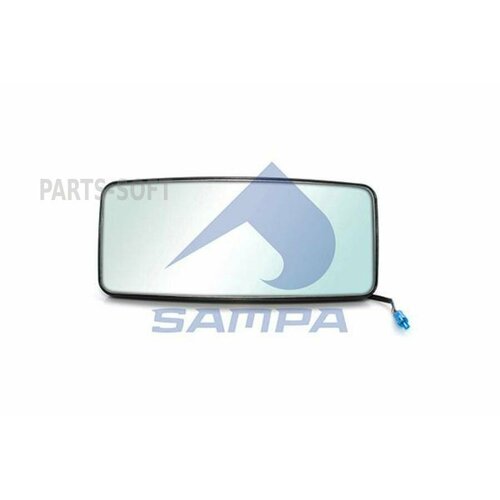 SAMPA 201.195 Зеркало боковое MERCEDES Actros левое/правое с подогревом (188x433мм) SAMPA