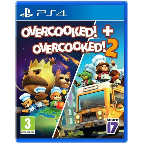 Игра на диске Overcooked! + Overcooked! 2 (PS4, PS5 Русские субтитры) игра на диске wolfenstein alt history collection ps4 ps5 русские субтитры