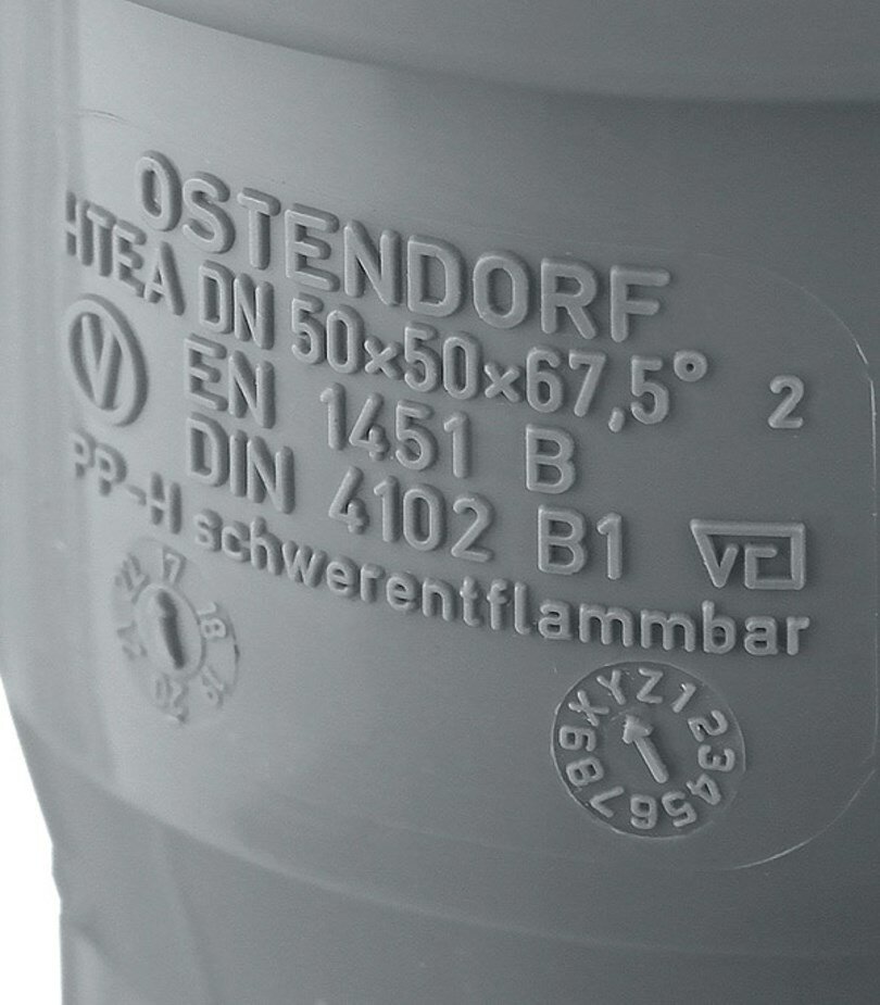 HTEA 112300 Тройник косой 50/50 мм (67°) Упаковка (20 шт.) Ostendorf - фото №9