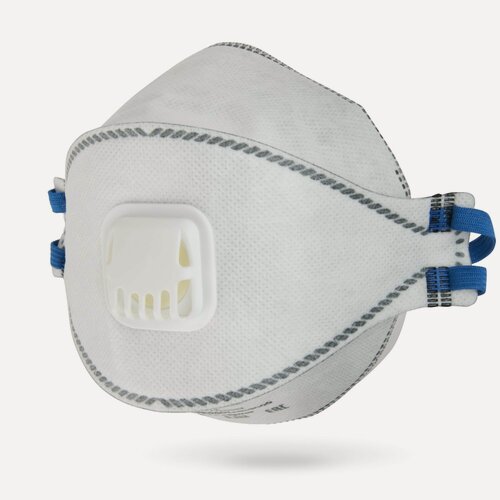 Изображение товара Противоаэрозольная полумаска с угольным слоем Jeta Safety JM-9328, трёхпанельная, с клапаном, FFP2 - 20 шт. в упаковке