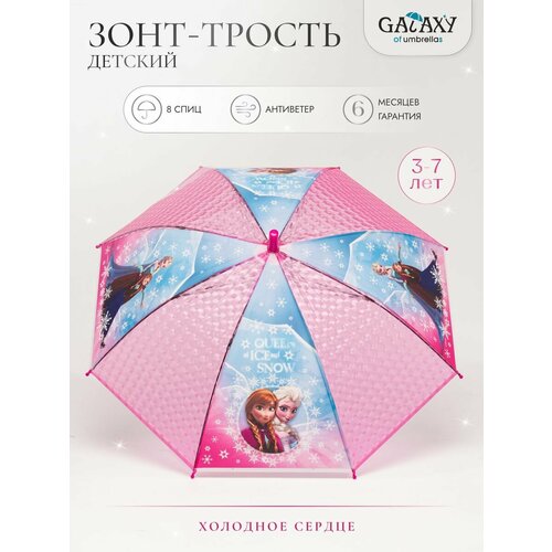 Зонт-трость GALAXY OF UMBRELLAS, голубой, розовый