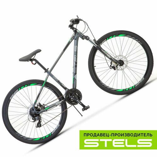 Велосипед горный Navigator-930 MD 29 V010, 16.5 Антрацитовый/Зеленый велосипед stels navigator 930 md 29 v010 2020