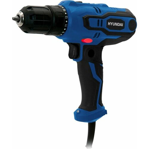 Дрель-шуруповерт сетевая HYUNDAI D 360 300 Вт быстрозажимной патрон инструмент ручной строительный для сверления 4428₽