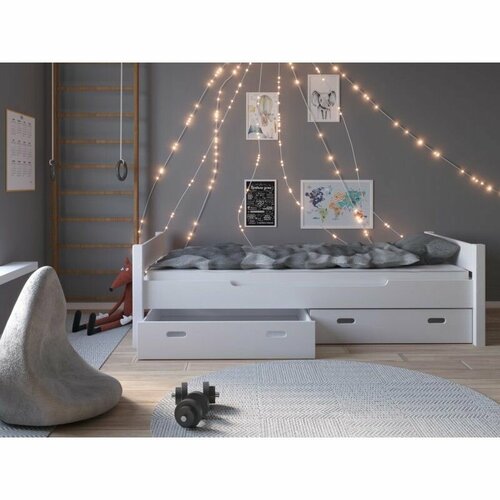 Кровать Амелия 90х200 с двумя подкатными ящиками 23944₽