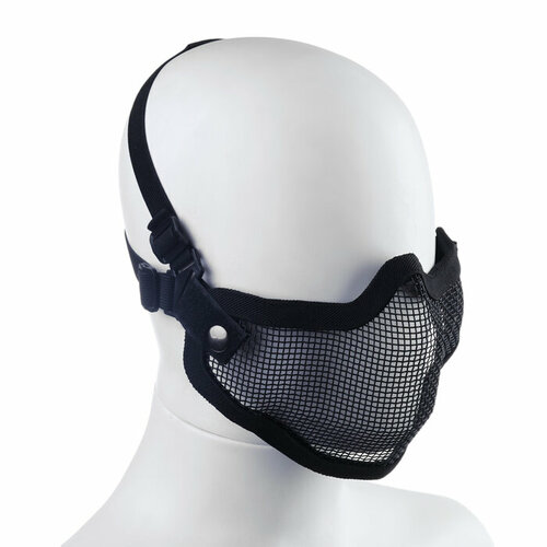 Маска защитная, страйкбольная, черный 10452958