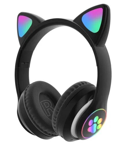 Детские Bluetooth наушники CAT ear STN-28 с кошачьими ушами, с микрофоном, с RGB-подсветкой