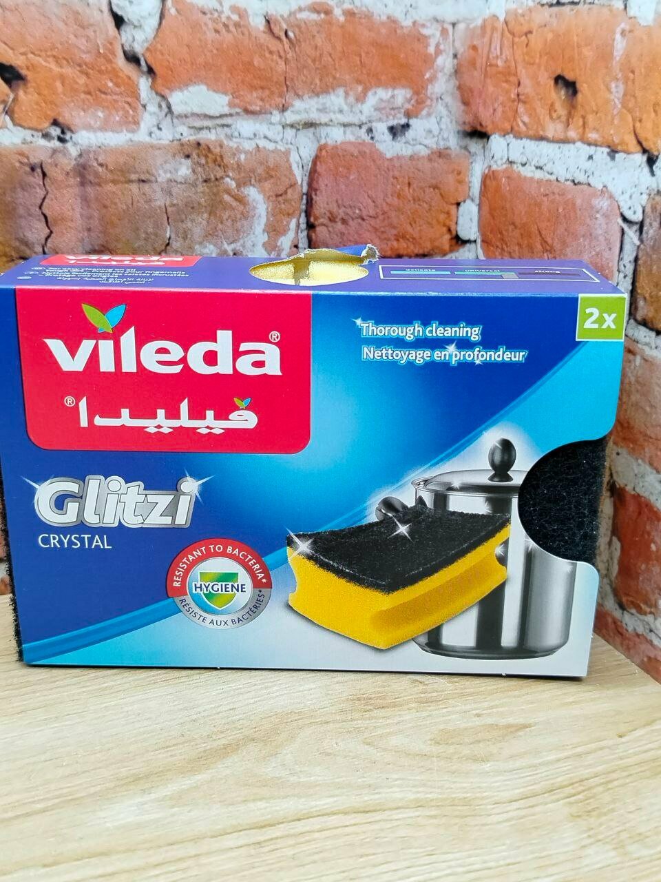 Vileda Glitzi Губки для кастрюль 94*68*45 мм 2 шт