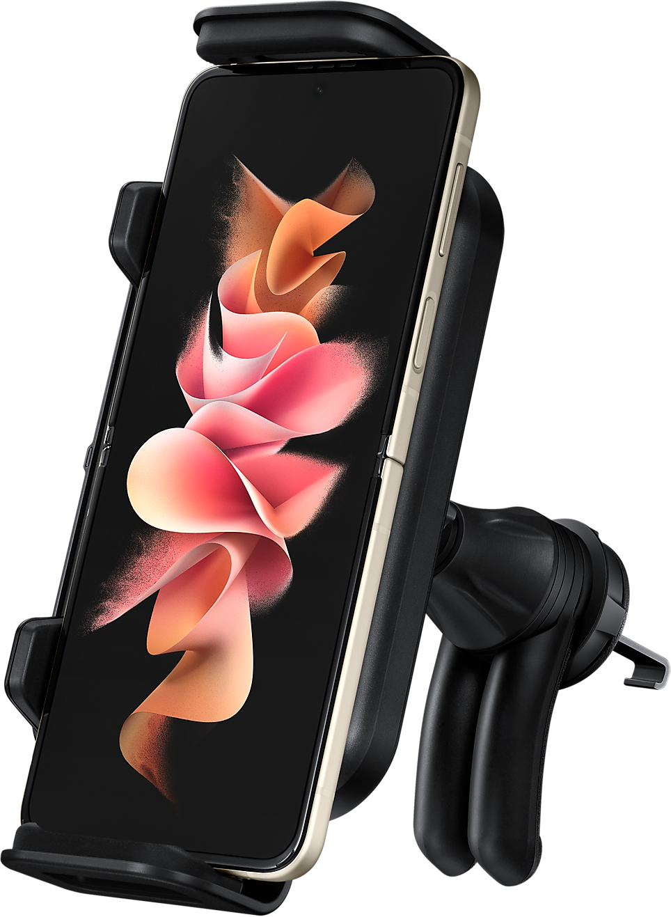 Автомобильный держатель Samsung EP-H5300 для смартфонов, с беспроводной зарядкой (15Вт.), в воздуховод, Черный EP-H5300CBEGWW - фото №7