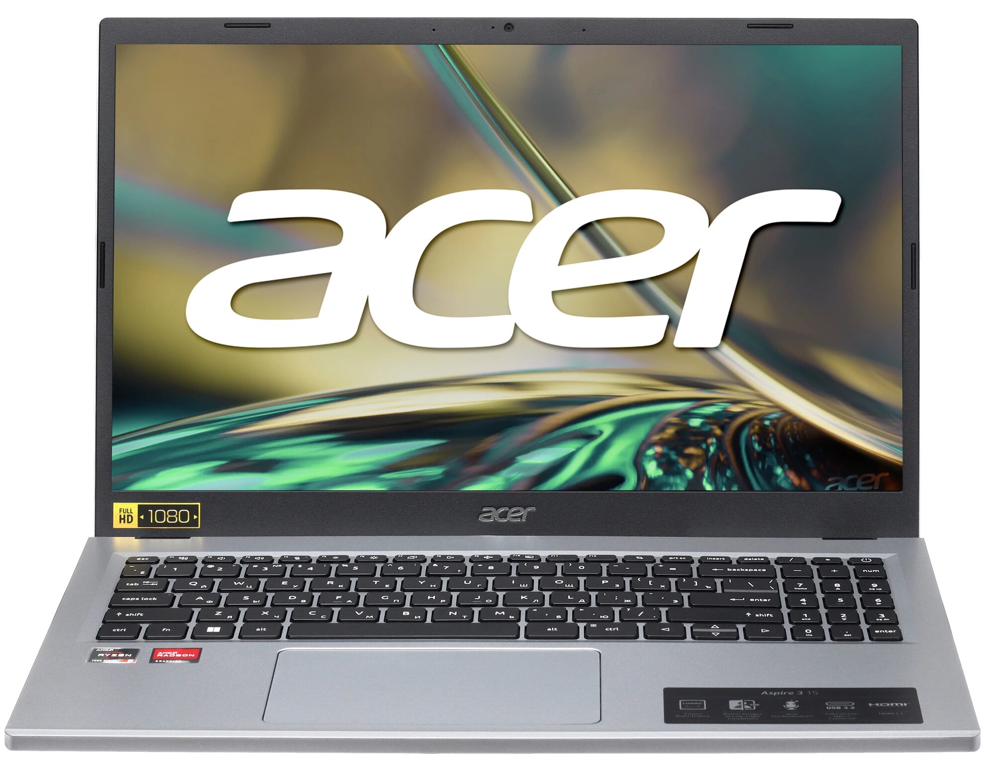 15.6" Ноутбук Acer Aspire 3 A315-24P-R6Z8, серебристый (английская/русская раскладка)