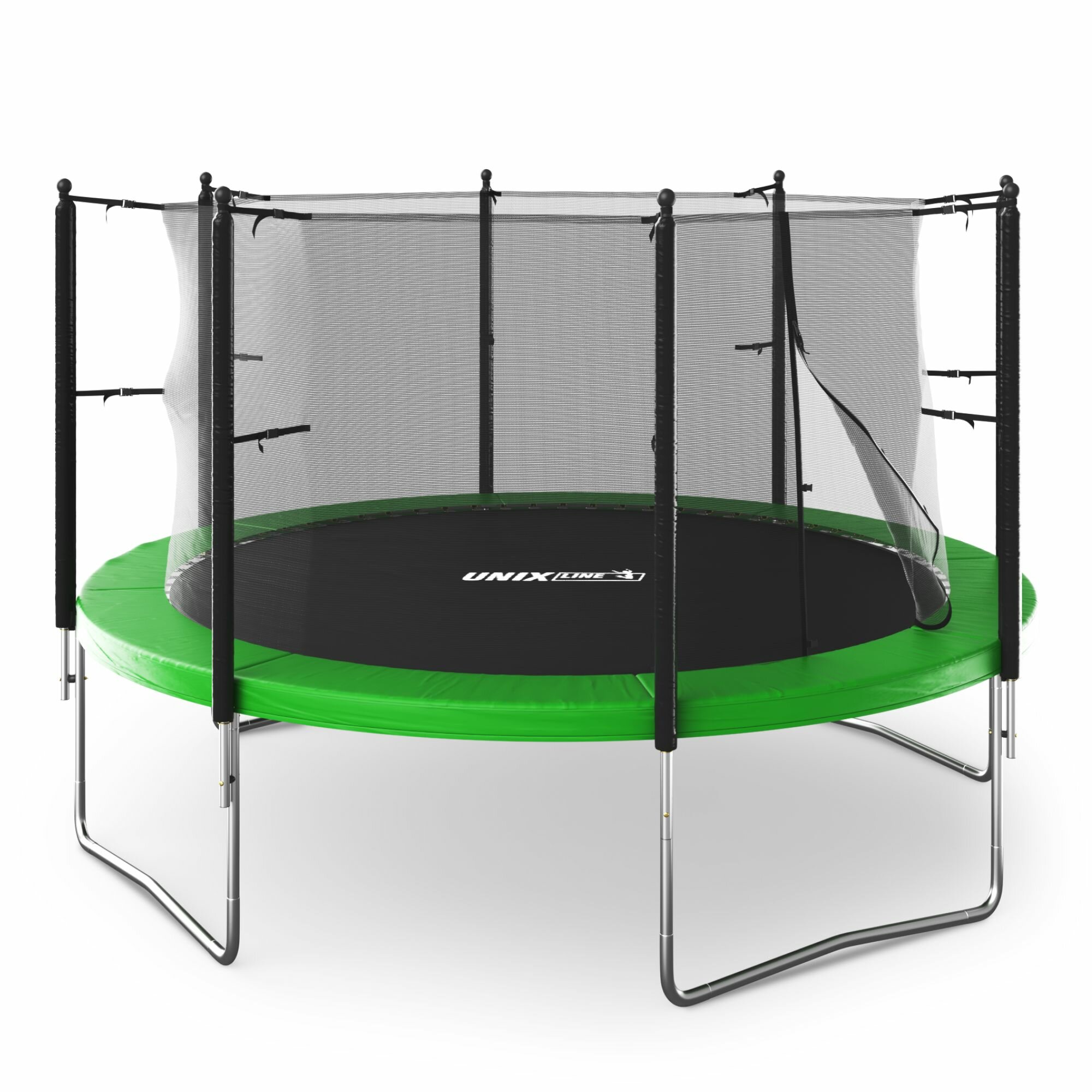 Батут UNIX line Simple 12 ft Green с внутренней сеткой TRSI12ING