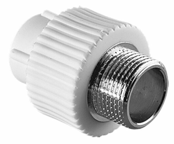 Муфта комбинированная Tebo TR-TB 30023602 20x1/2" с наружной резьбой, белая