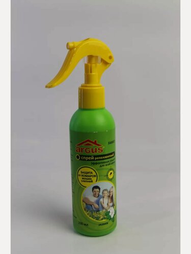 Изображение товара Лосьон ARGUS FAMILY, спрей с курком, от комаров, для детей от 3 лет, 200мл