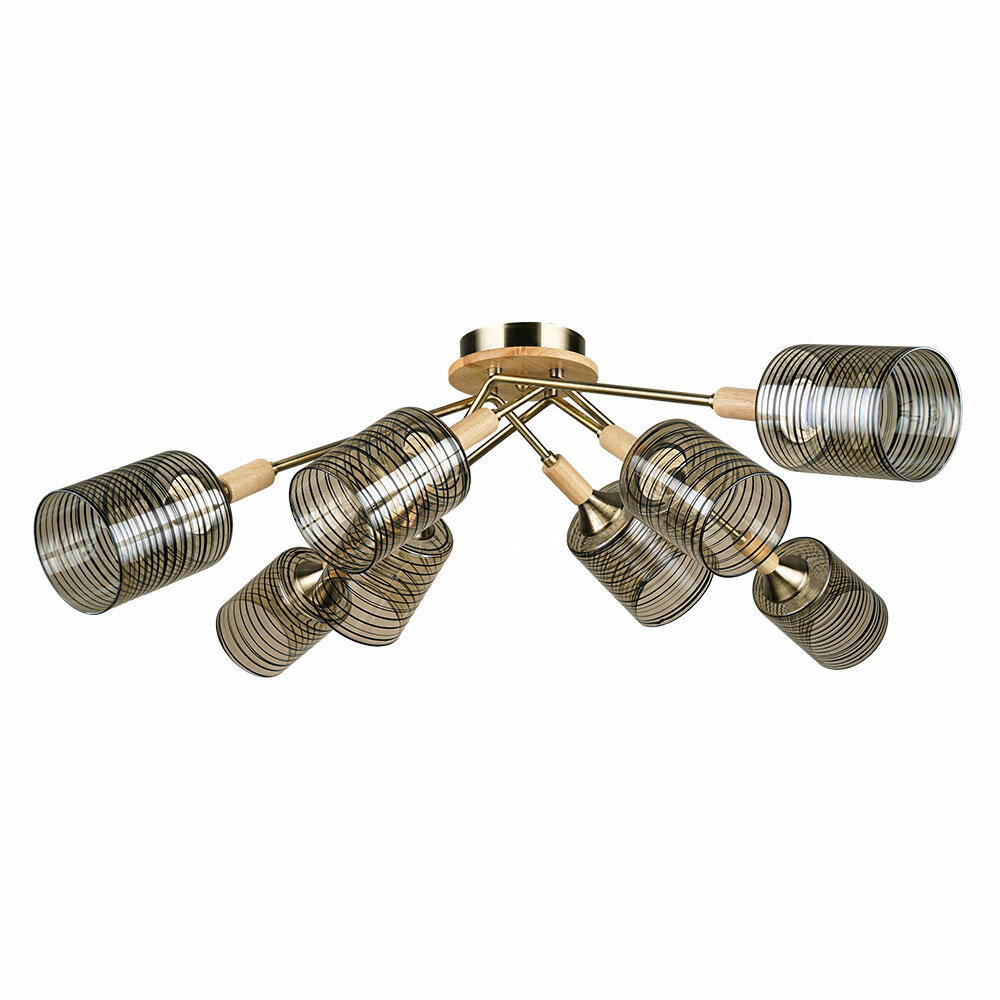 Потолочная люстра Arte Lamp MARIA A4536PL-8AB E27 бронза/серый