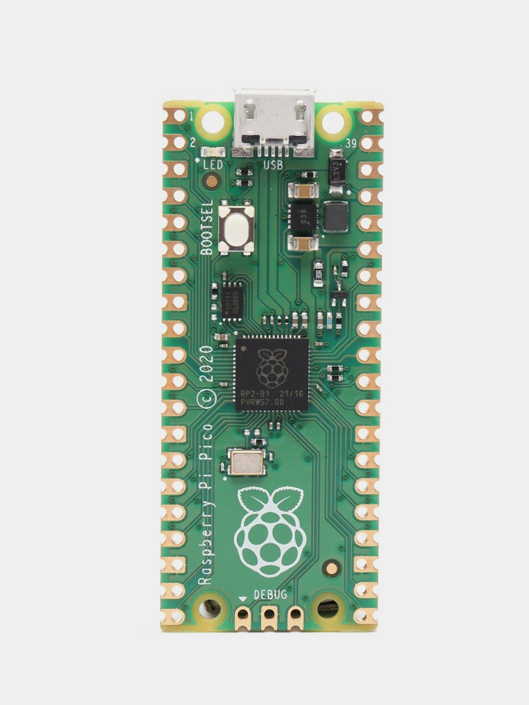 Контроллер Raspberry Pi, Pico RP2040, microUSB
