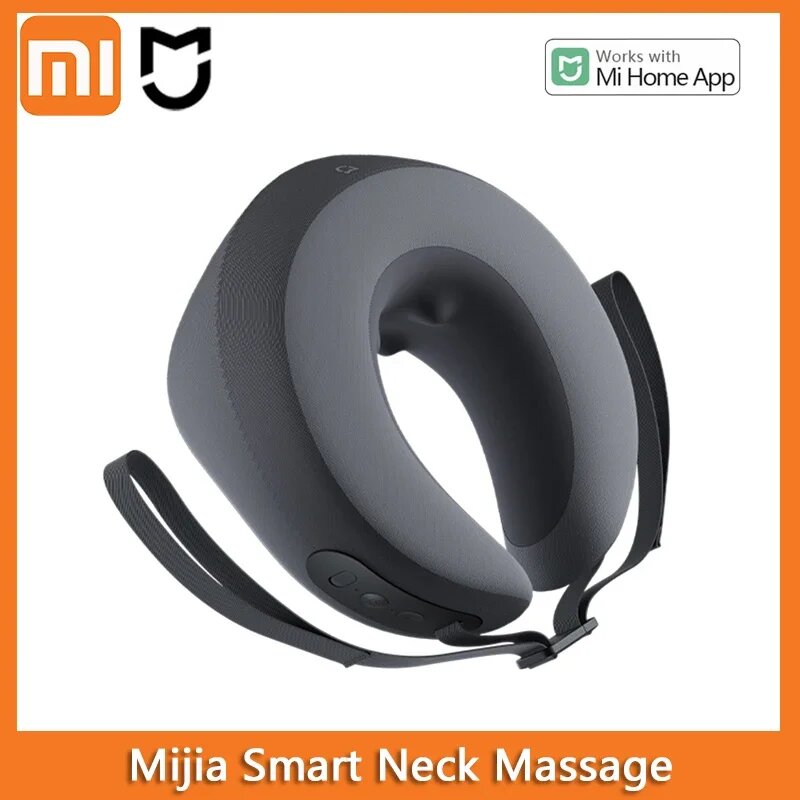 Картинки Массажер Xiaomi Cervical Massager (MJNKAM01SKS), серый, беспроводной, 10 режимов массажа
