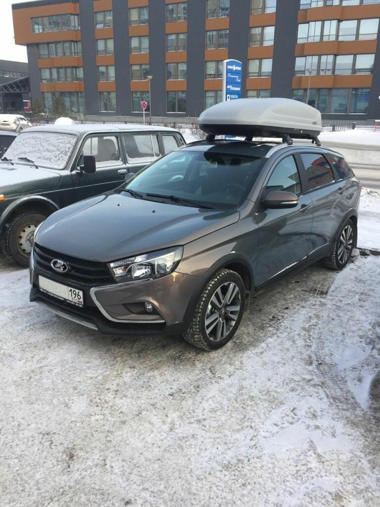 Автобокс Koffer A440(бокс на крышу Коффер), серый матовый, 186х86х42, с двухсторонним открыванием