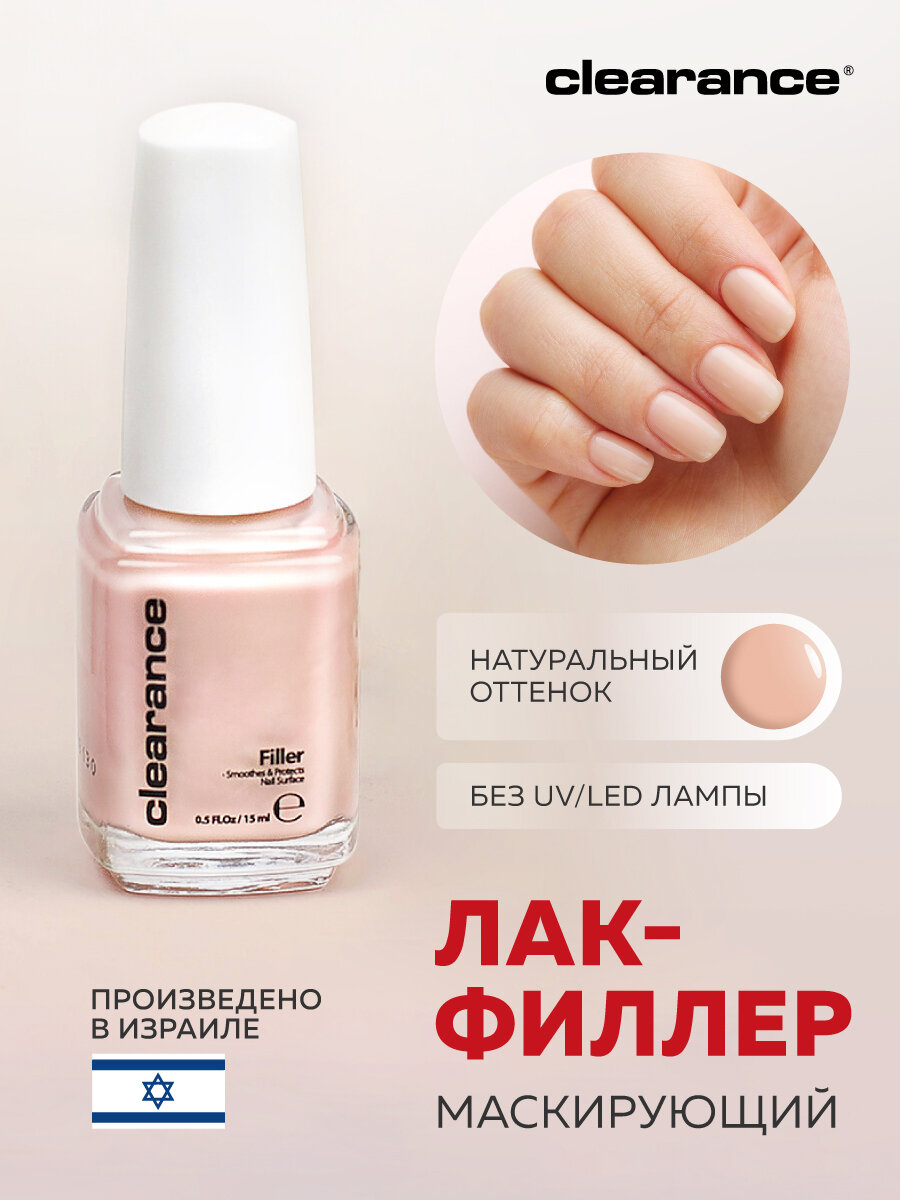 Лак-филлер для ногтей Clearance TAKE A BREAK, Filler, маскирующий, матовый, быстросохнущий, 15 мл