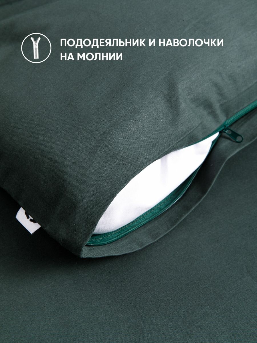 Постельное белье 1 5 спальное, наволочки 50х70, Urban Family Шторм, пододеяльник и наволочки на молнии, икеа 100% хлопок — фото 1