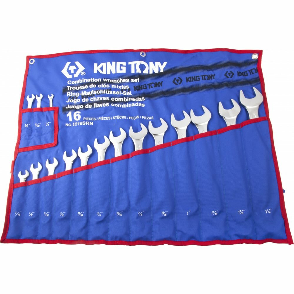 Набор комбинированных ключей KING TONY 1216SRN