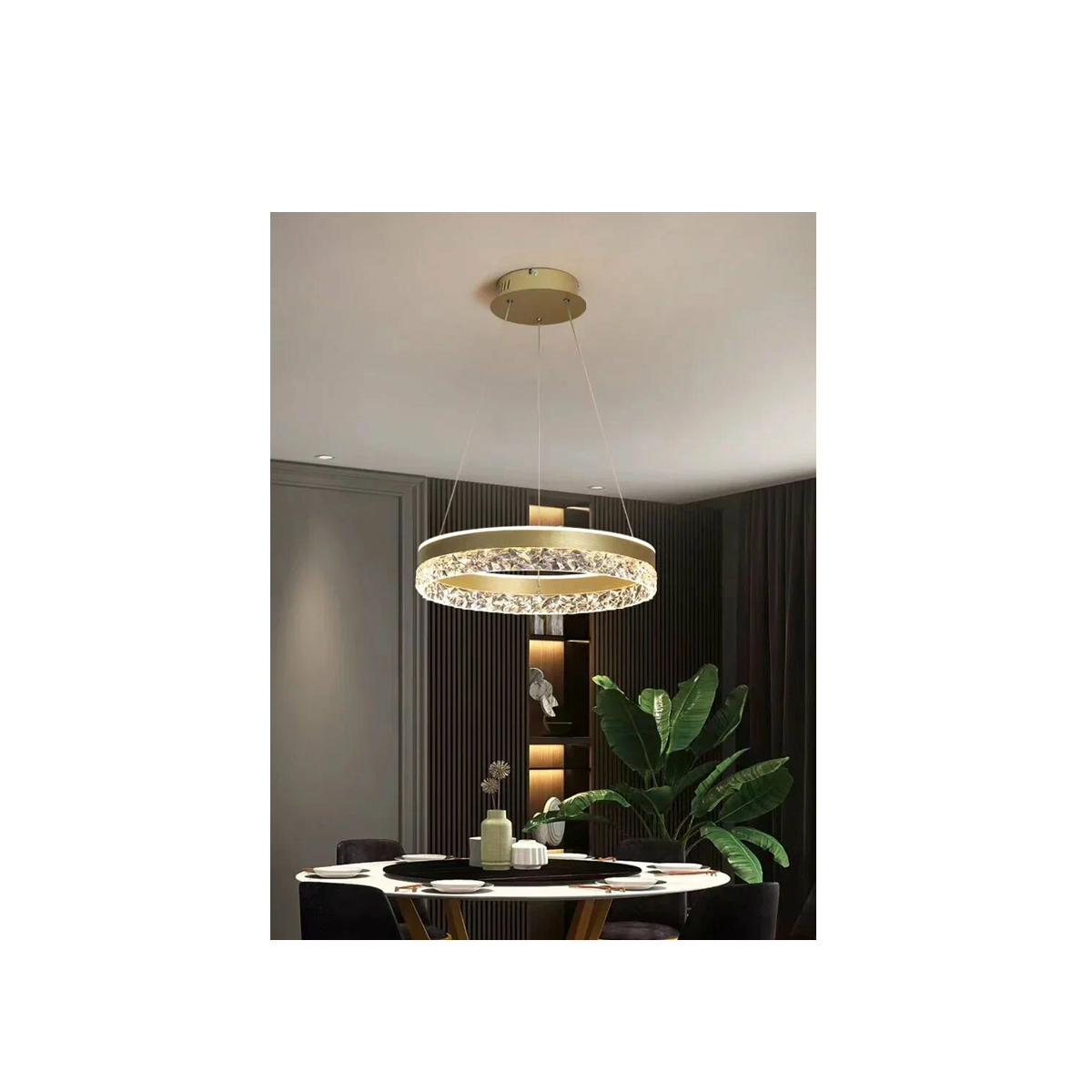 Подвесной светильник wushiyu круглый 50 см золотой 50 cm, LED, Gold