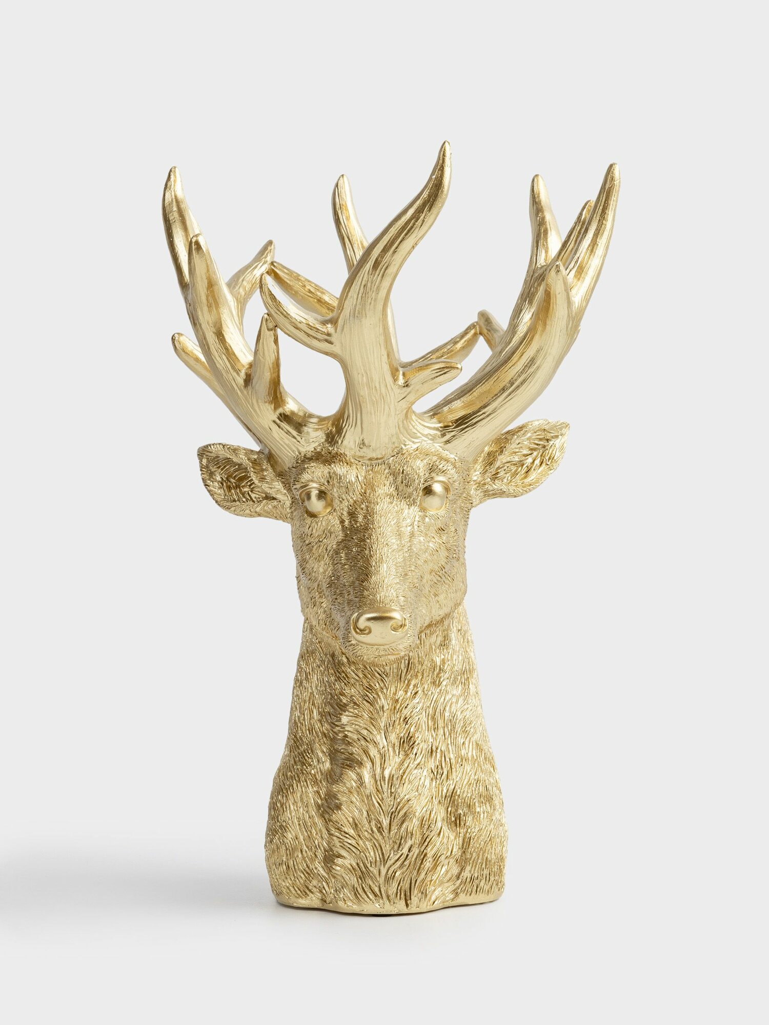 Ваза декоративная, 30 см, полирезин, золотистая, Голова оленя, Deer gold