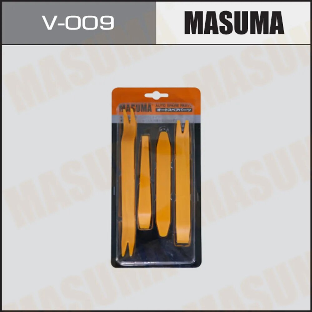 Инструмент для демонтажа облицовки в салоне MASUMA V-009 Universal пластиковые лопатки, комплект 4 предмета