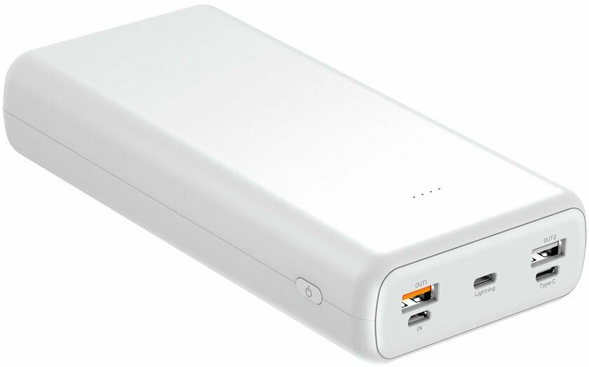 Внешний аккумулятор TFN Power Bank Solid 30 PD 30000mAh White TFN-PB-283-WH