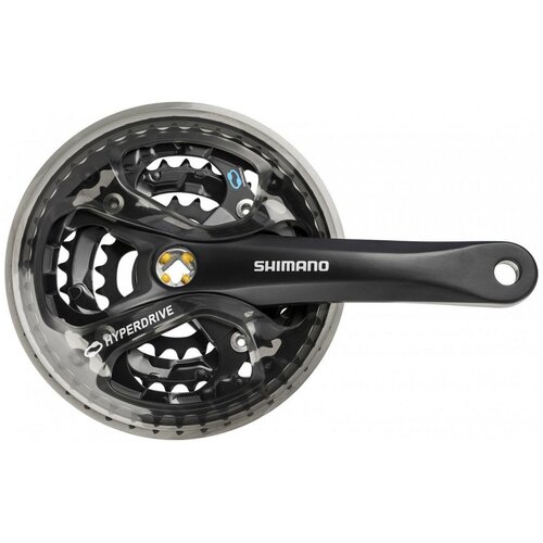 фото Система шатунов shimano acera m361, 3x8ск, 170мм, sqr, 48/38/28t, с защитой, черный