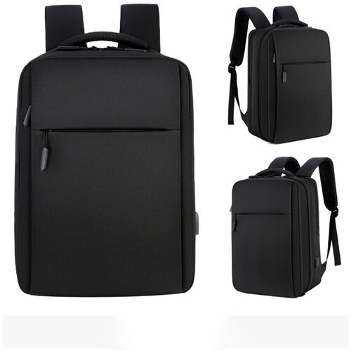 Рюкзак унисекс для ноутбука, документов, повседневный, спортивный, с USB (Цвет: Черный) рюкзаки