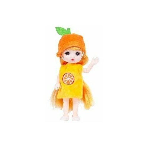фото Кукла для девочек "апельсинка" 15см, фруктовые подружки, оранжевый , желтый estabella
