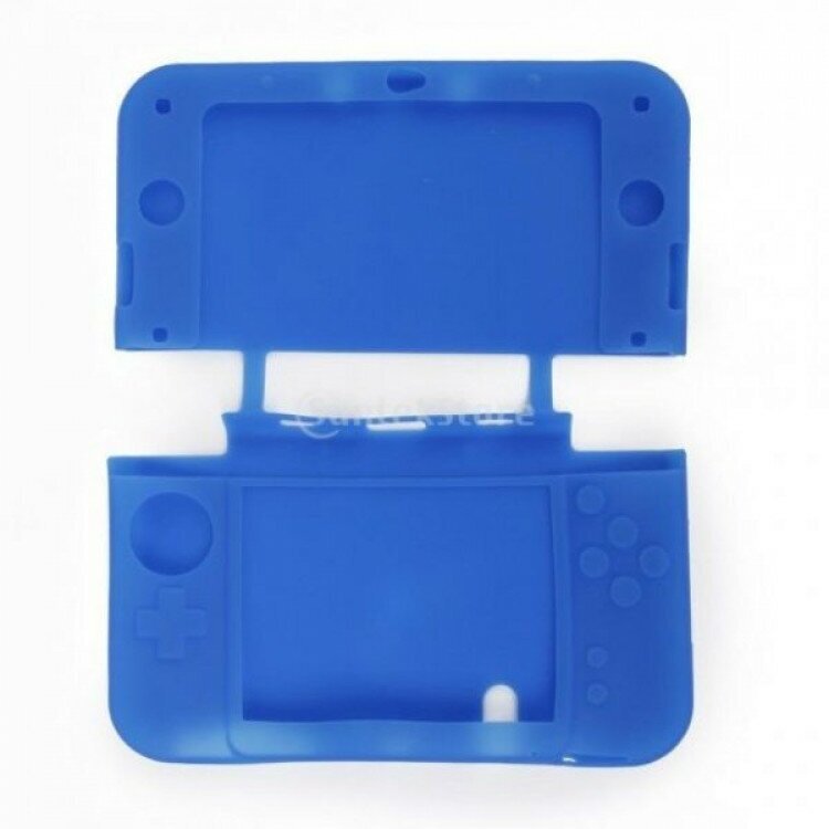 Силиконовый чехол (Silicon Case Blue) Синий для New 3DS (Nintendo 3DS)