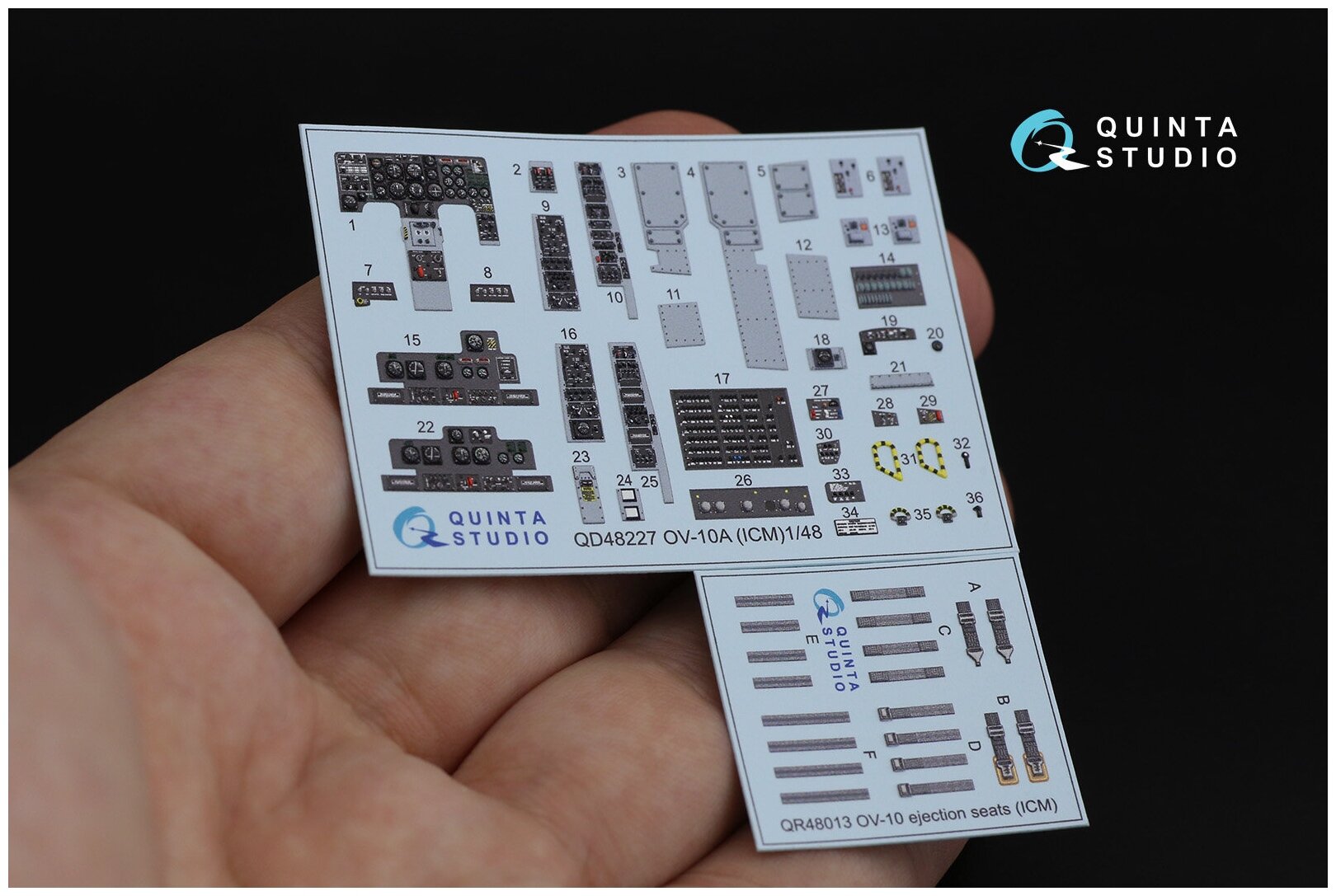 QD48227 3D Декаль интерьера кабины OV-10A (для модели ICM)