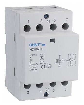 CHINT Контактор модульный NCH8-20/22 20A 2НЗ+2НО AC220/230В 50Гц (R), CHINT, арт.256087