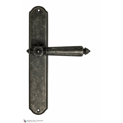 Дверная ручка на планке Venezia CASTELLO PL02 античное серебро ручка дверная на розетке demetra sm hd as 3 цвет античное серебро