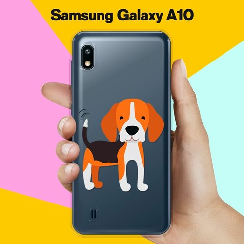 Силиконовый чехол Довольный Бигль на Samsung Galaxy A10 силиконовый чехол бигль с цветами на samsung galaxy a10