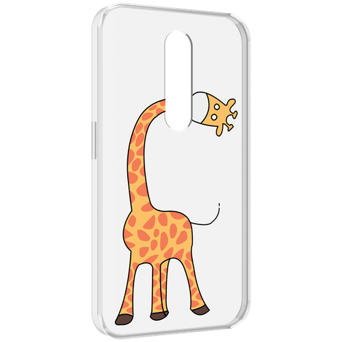 Чехол MyPads жирафик детский для Motorola Moto X Force (XT1585 / XT1581) задняя-панель-накладка-бампер